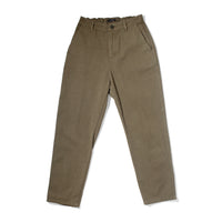 Pas de Calais Cotton Grosgrain Tapered Pants in Khaki