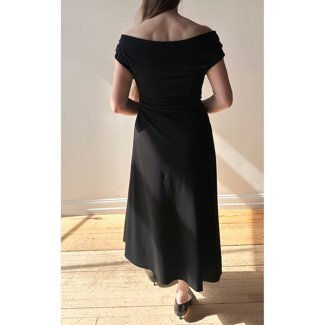 Apiece Apart Marles Off the Shoulder Dress in Black