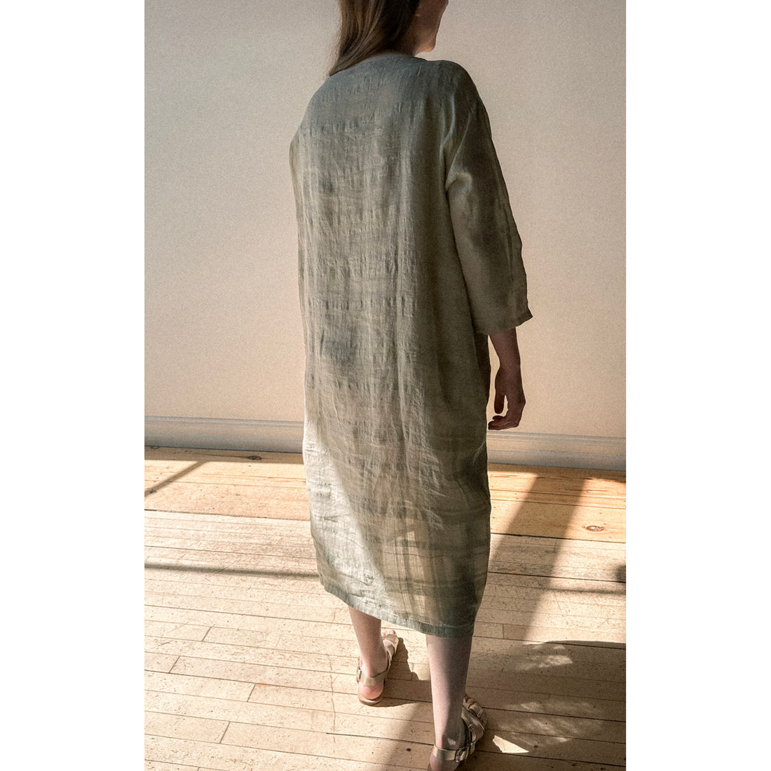 Evam Eva Linen Ramie One-Piece in Beige