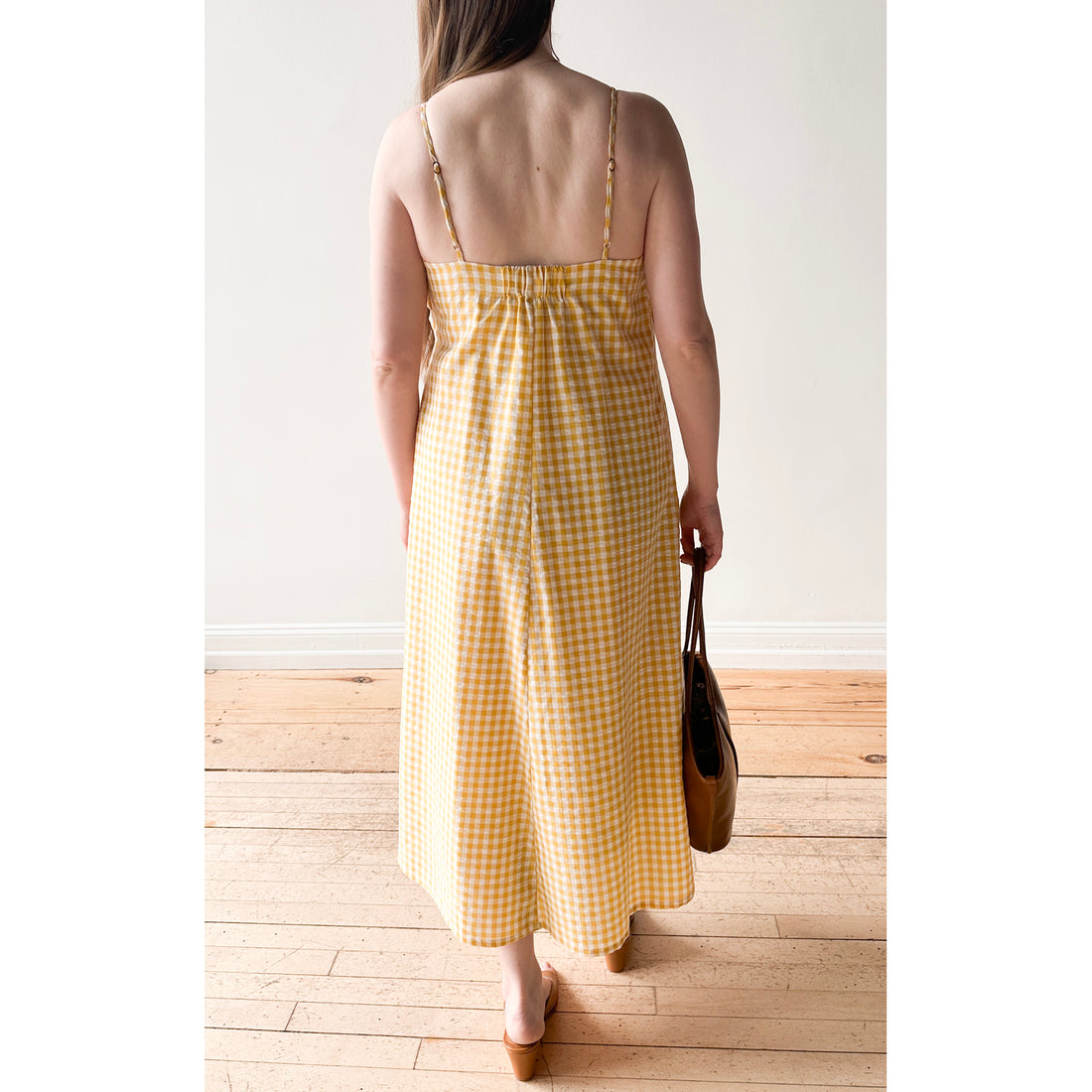 Proche Wave Draped Sheath Dress in Butter Yellow