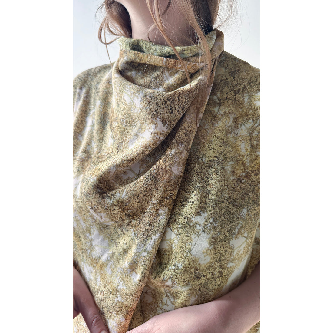 Anntian Peak Silk Dress in Print N