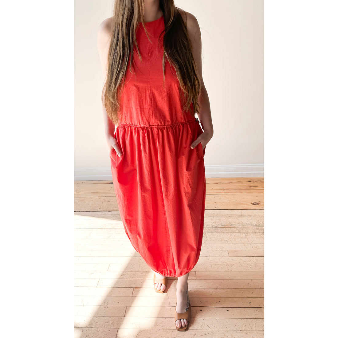Sayaka Davis Balloon Tank Dress in Vermilion