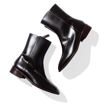 Hereu Metla Polished Boot in Ebony