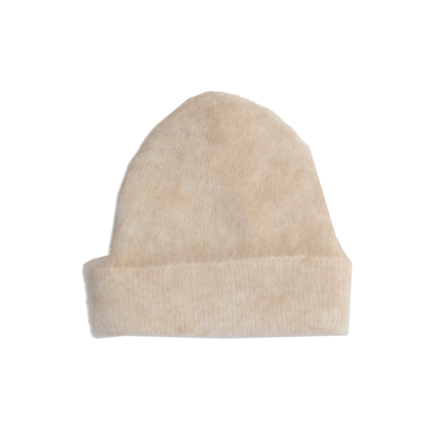 Sayaka Davis Brushed Mohair Beanie in Wheat