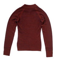 Sayaka Davis Combo Ribbed Polo in Rust x Navy