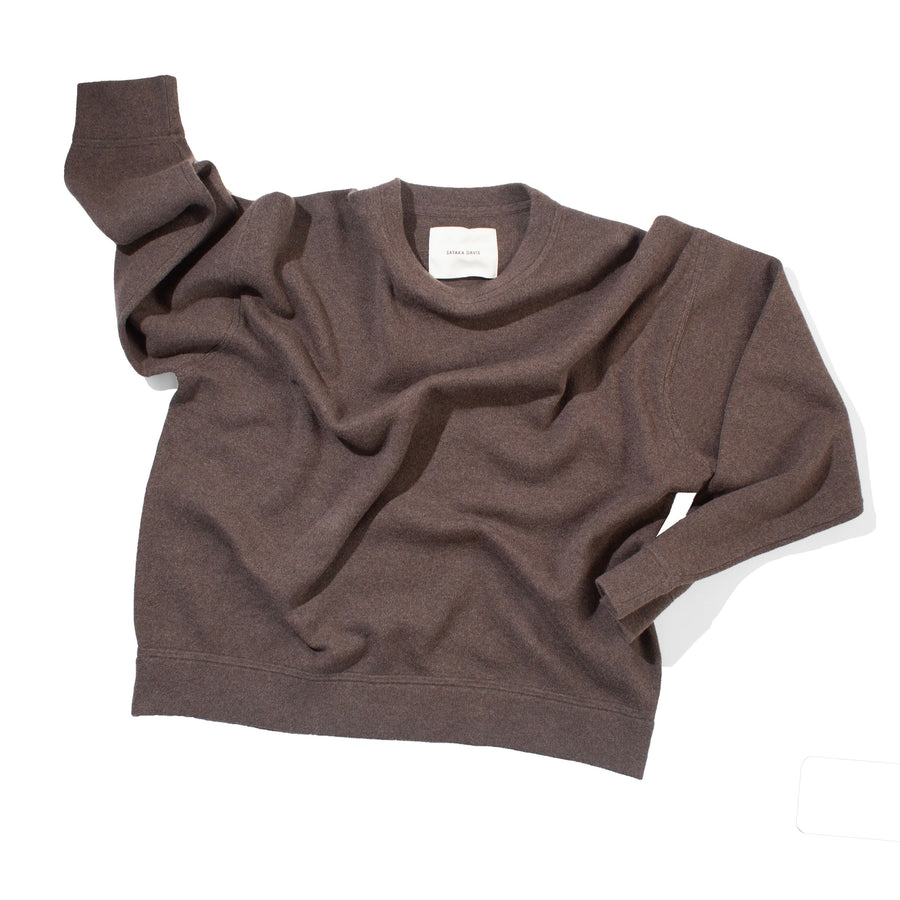 Sayaka Davis Knit Sweatshirt in Brownie