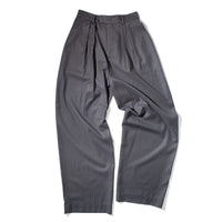 Nomia Wide Leg Pleated Trouser in Charcoal