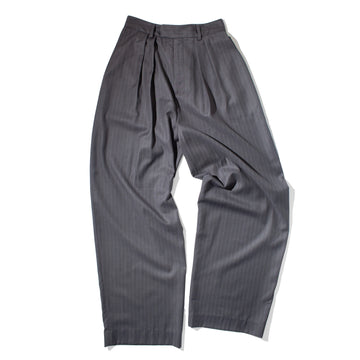 Nomia Wide Leg Pleated Trouser in Charcoal