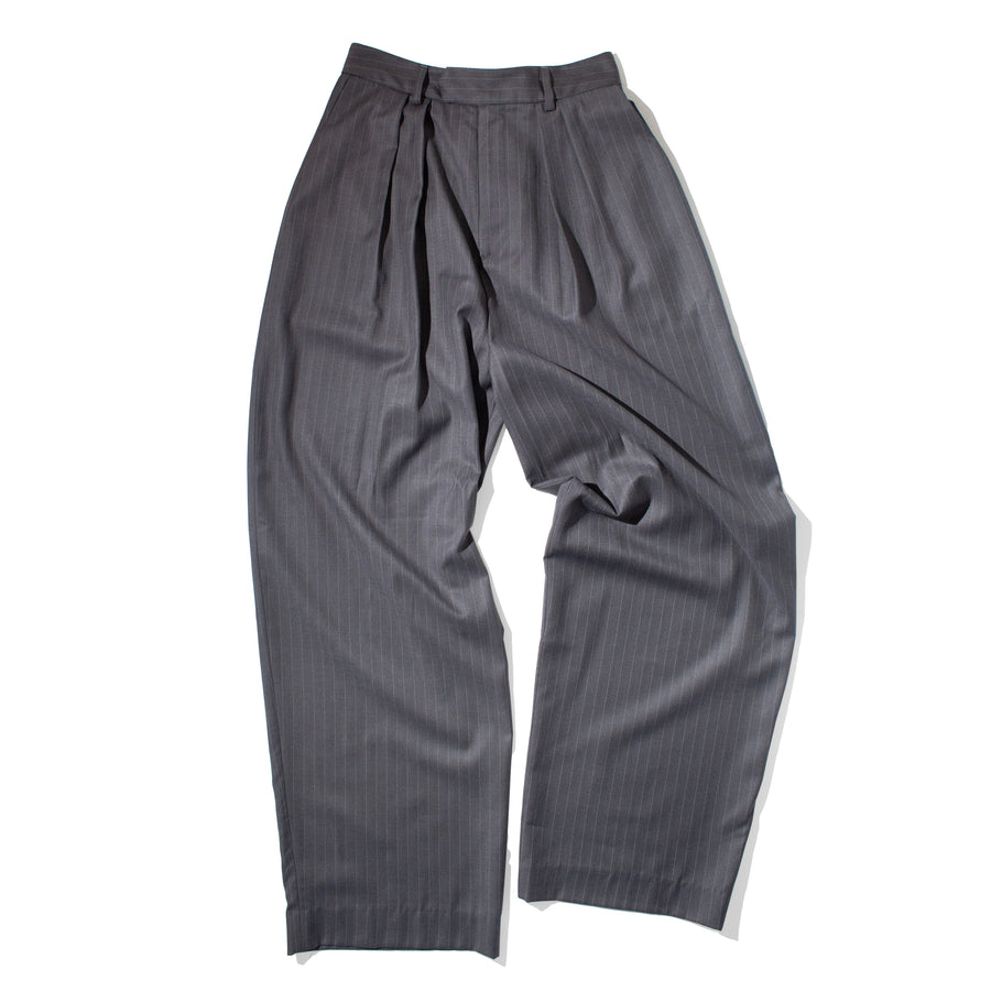 Nomia Wide Leg Pleated Trouser in Charcoal