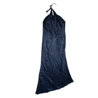 Nomia Halter Gathered Cutout Dress in Midnight