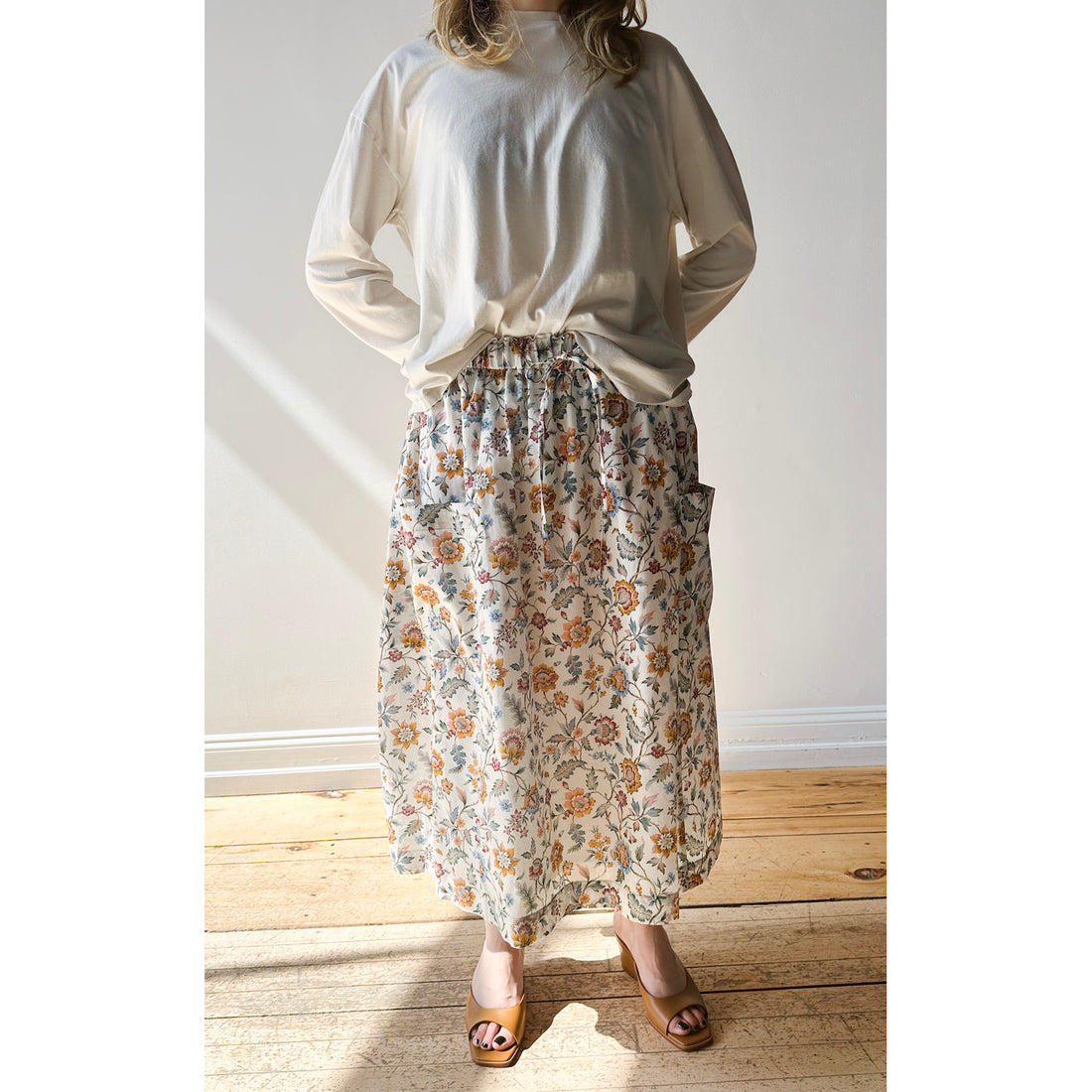 Kasmaria Skirt with Side Pockets in Liberty of London Linen Cotton
