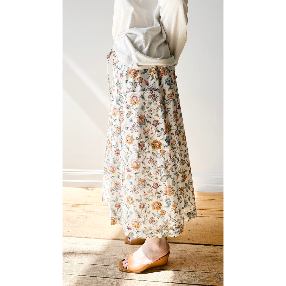 Kasmaria Skirt with Side Pockets in Liberty of London Linen Cotton