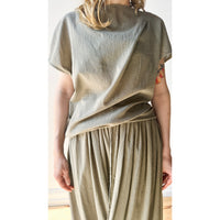 Black Crane Greek Column Skirt in Cement
