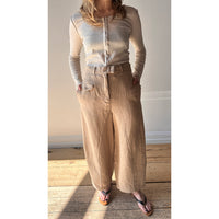 Hope Angel Cardigan in Ecru Hemp Rib