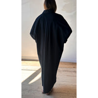 Grei Relaxed Kaftan Shirt Dress in Midnight
