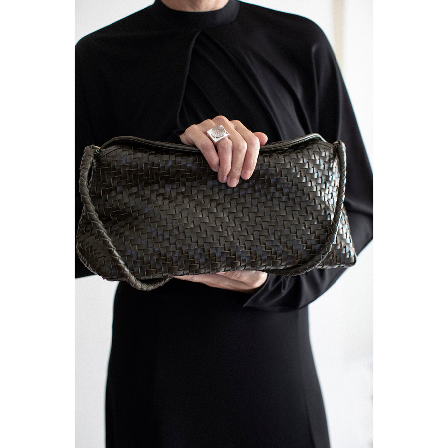 Nomia Carved Nautilus Shell Ring in Crystal