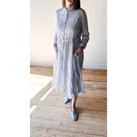 Pas de Calais Washed Cotton Crinkle Dress in Saxe Blue