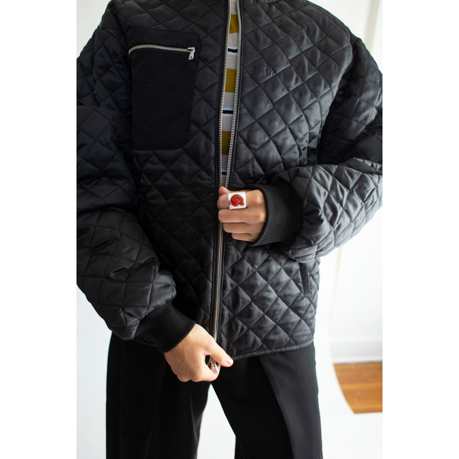 Nomia Carved Nautilus Shell Ring in Red Onyx