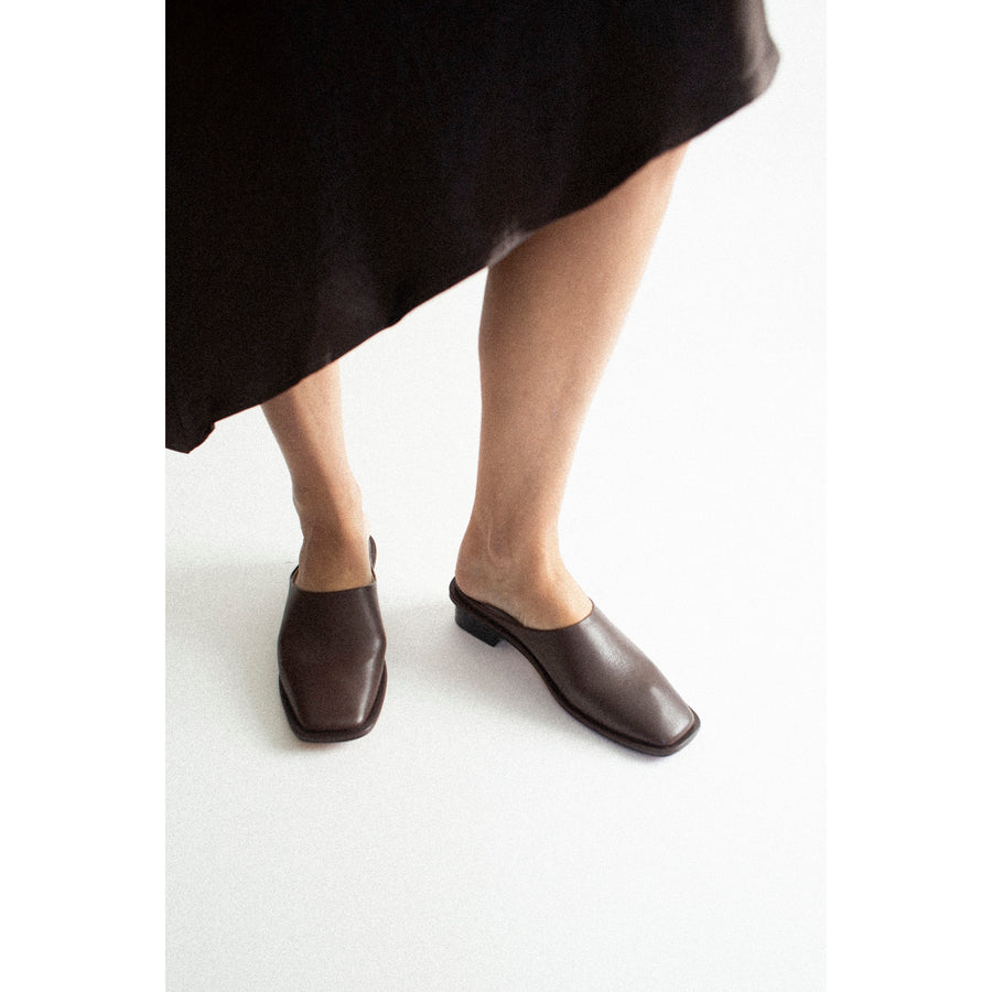 Lauren Manoogian Square Mule in Saddle