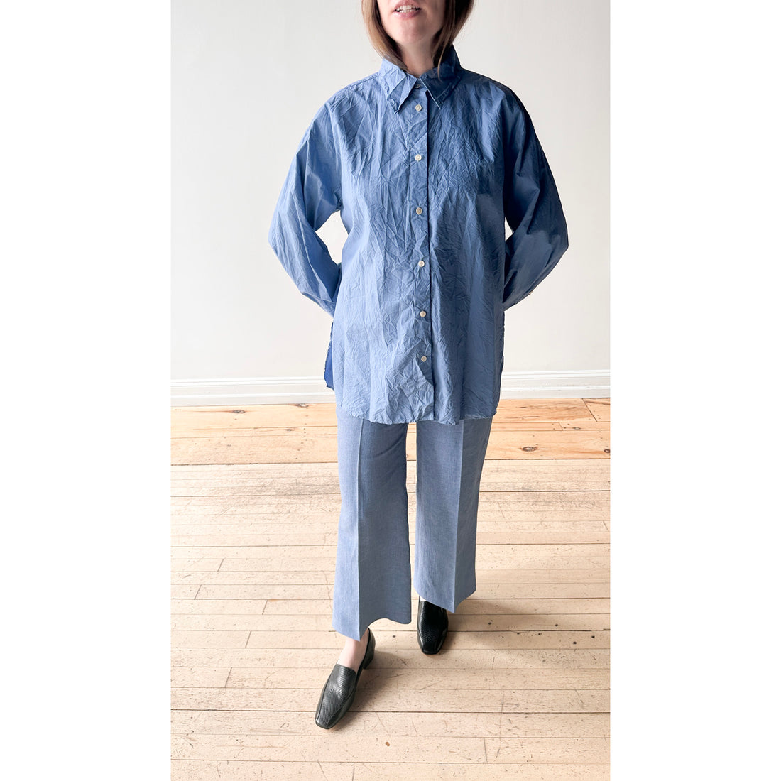 Rodebjer Femi Lino Pant in Azure Blue