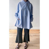 6397 Hooded Shirt in Blue Stripe