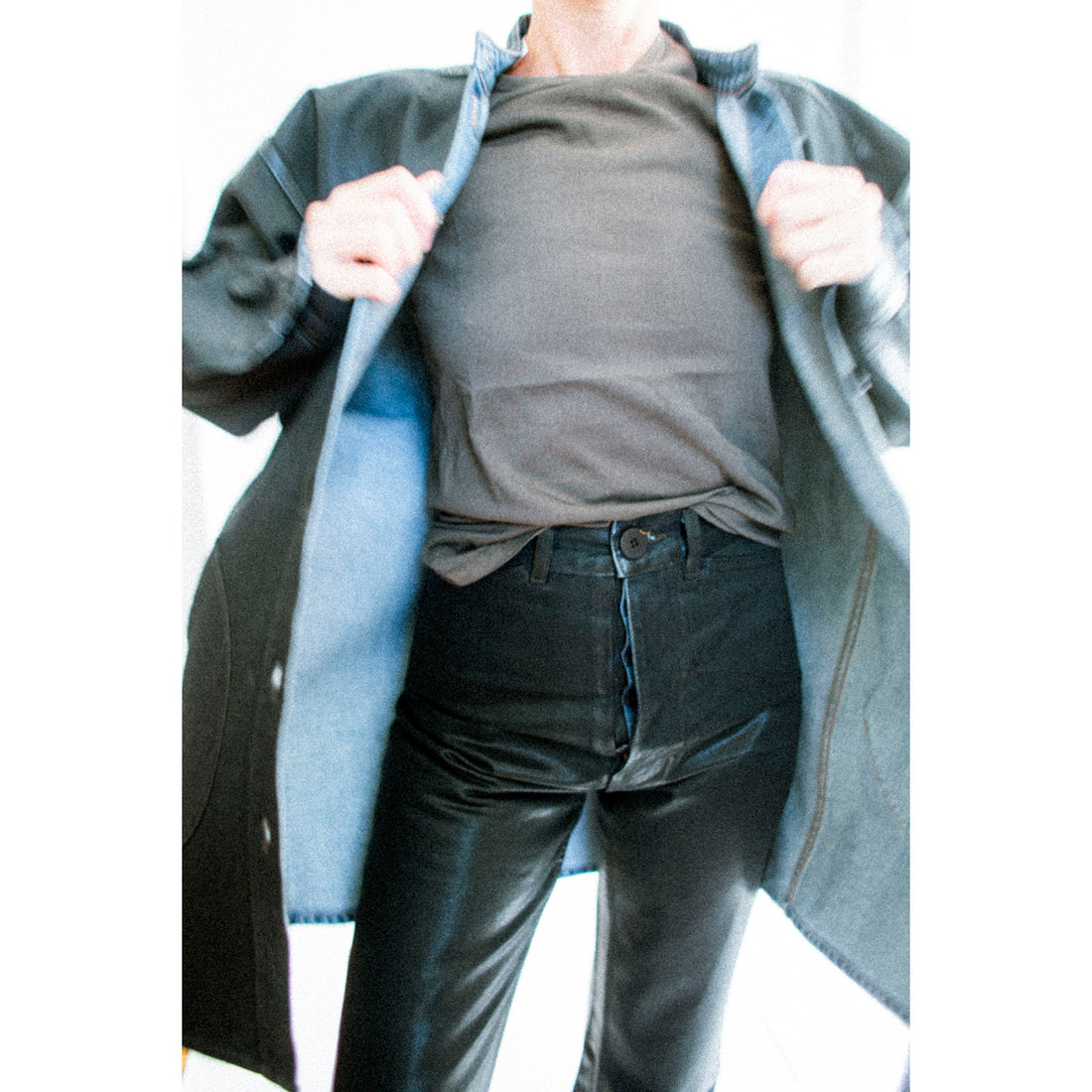 Jesse Kamm Les Deux Pants in Black Lacquer