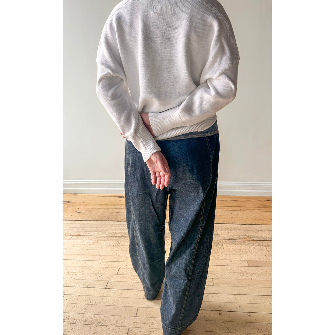 Labo.Art V Knit Sweater in White