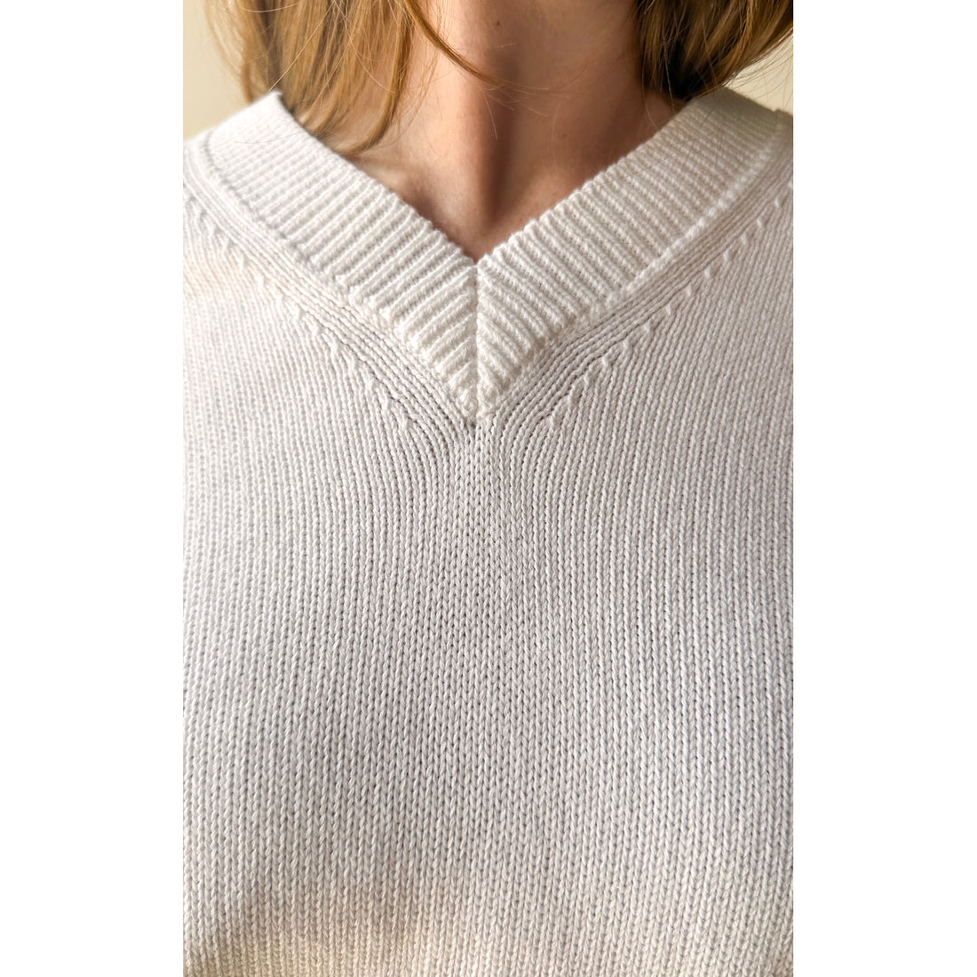 Labo.Art V Knit Sweater in White