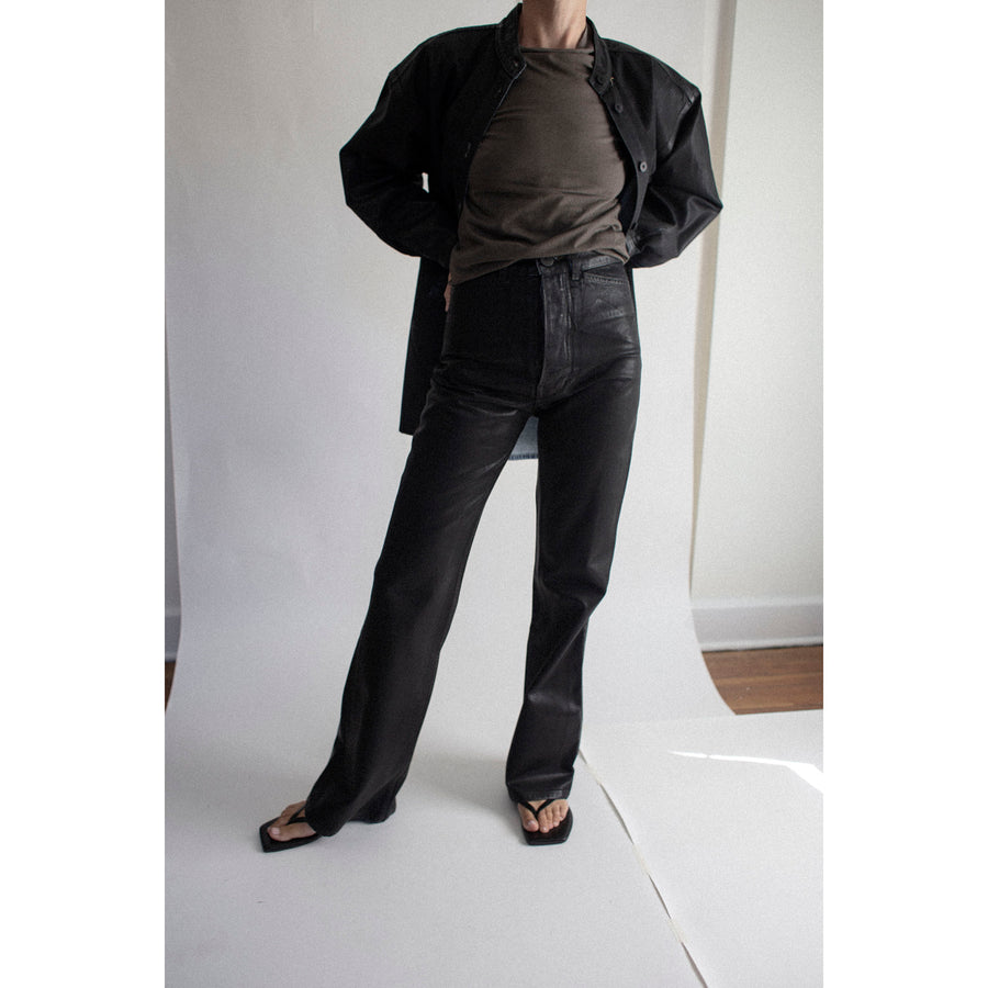 Jesse Kamm Les Deux Pants in Black Lacquer