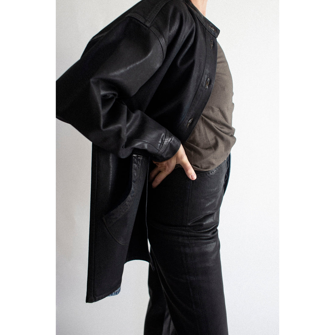 Jesse Kamm Les Deux Pants in Black Lacquer