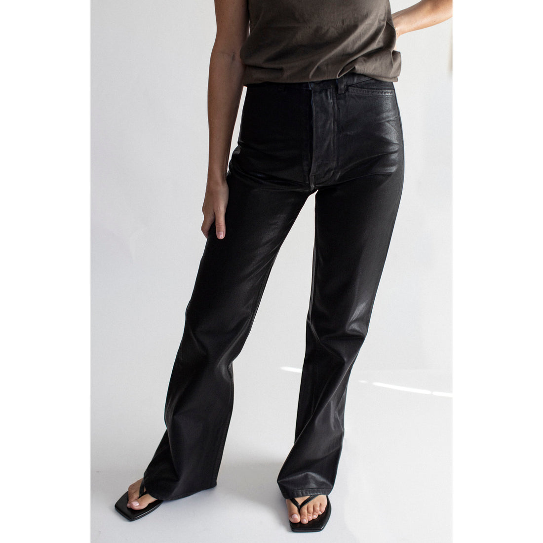 Jesse Kamm Les Deux Pants in Black Lacquer