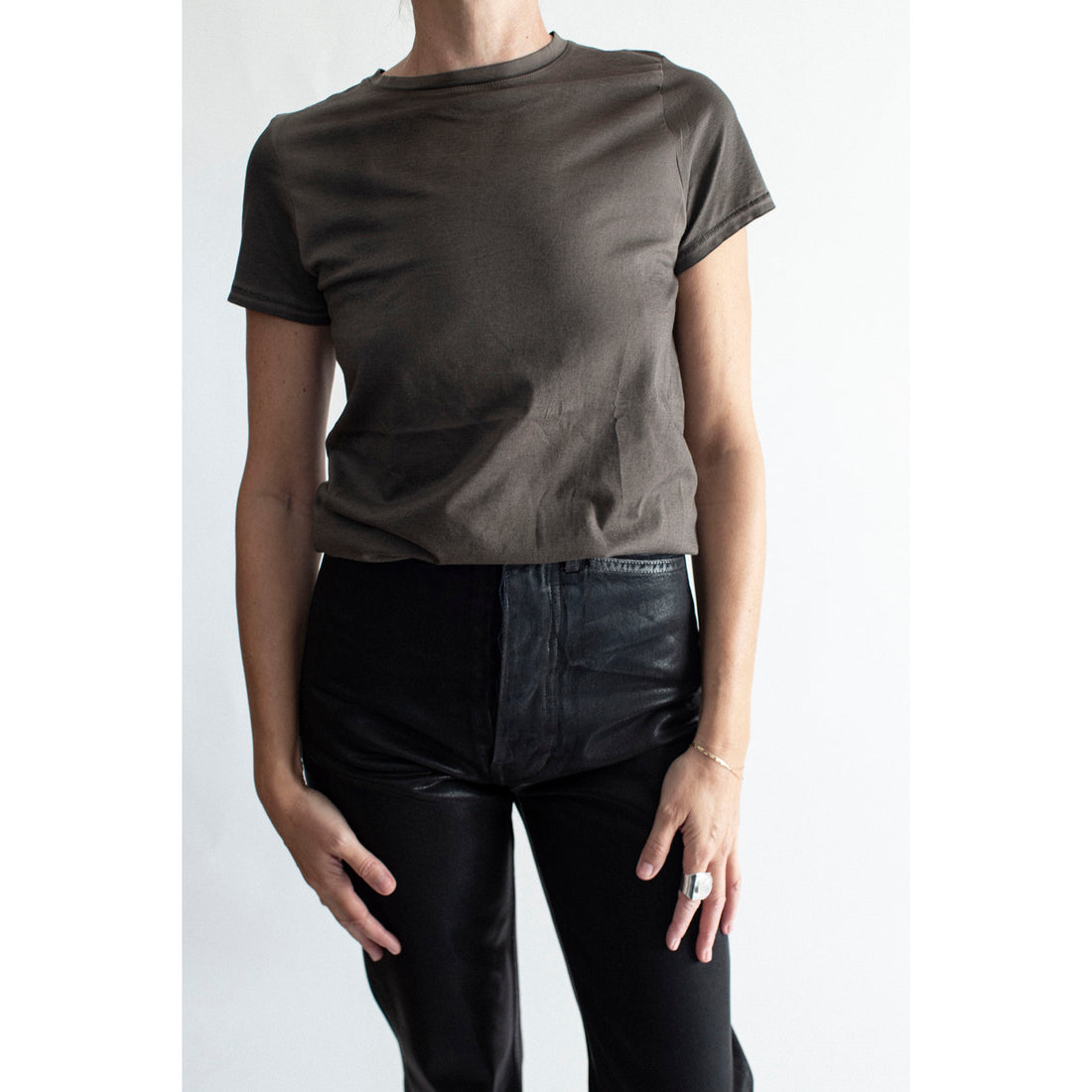 Lauren Manoogian Bias Baby Tee in Painted Barnwood