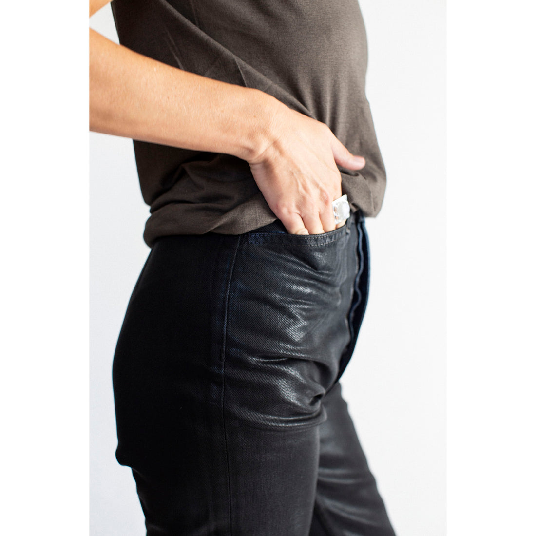 Jesse Kamm Les Deux Pants in Black Lacquer