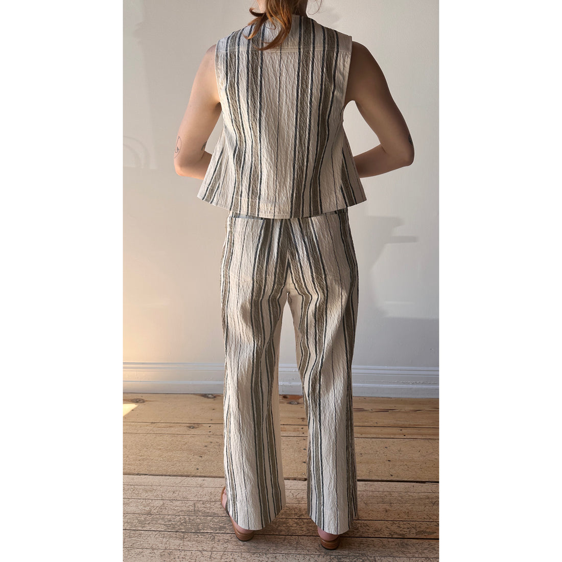Apiece Apart Stripe Merida Pant in Affogato Stripe