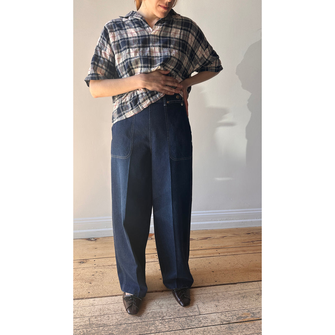 Serge W Side Zip Pants in Faded Blue