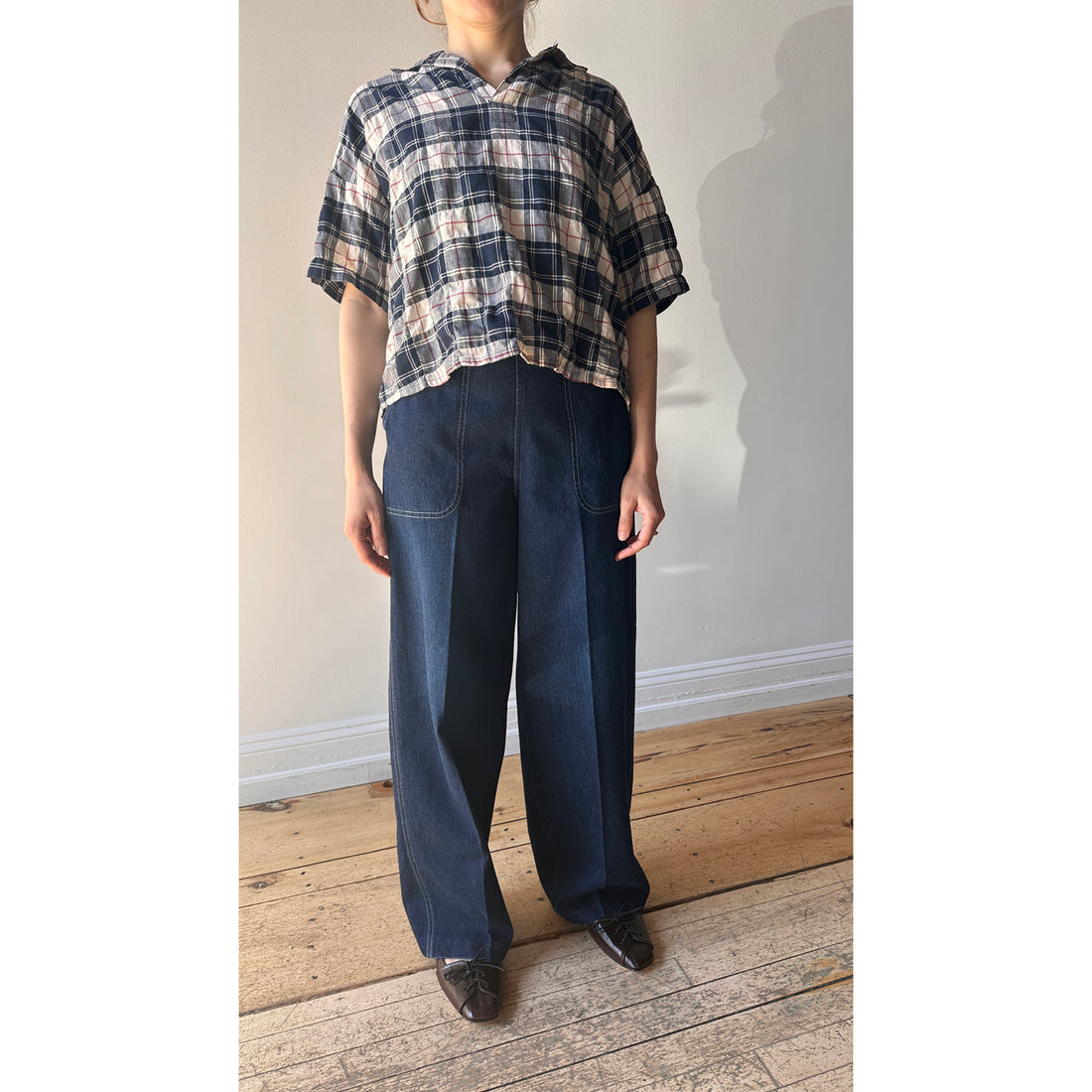 Serge W Side Zip Pants in Faded Blue