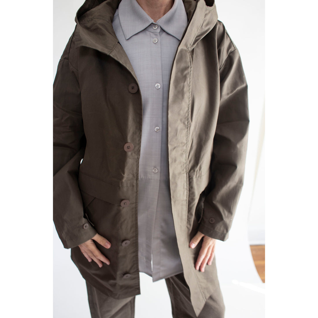 Jesse Kamm Oversized Andover Jacket in Loam