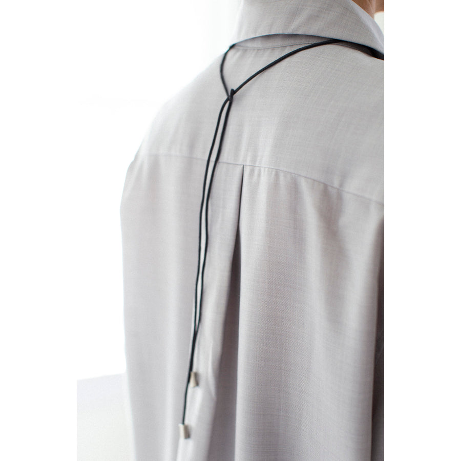 Nomia Spiral Cord Necklace in Silver