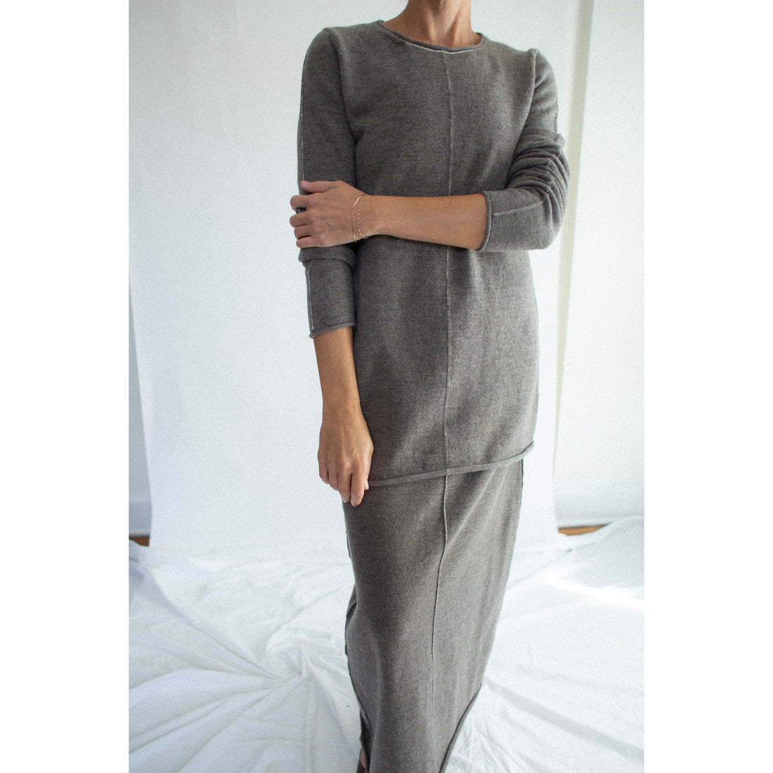 Lauren Manoogian Stitch Crewneck in Cinder