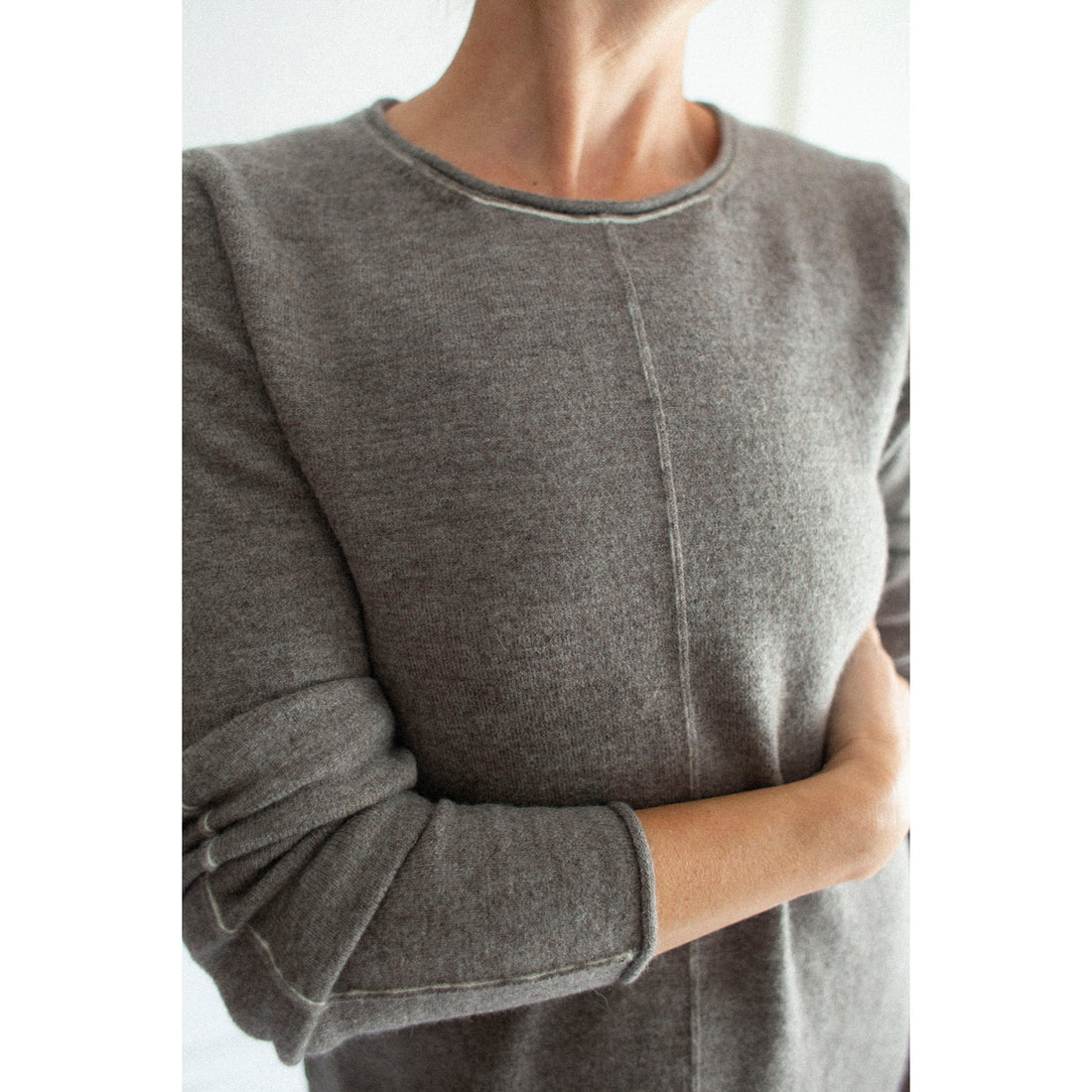 Lauren Manoogian Stitch Crewneck in Cinder