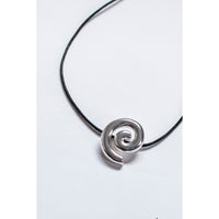 Nomia Spiral Cord Necklace in Silver