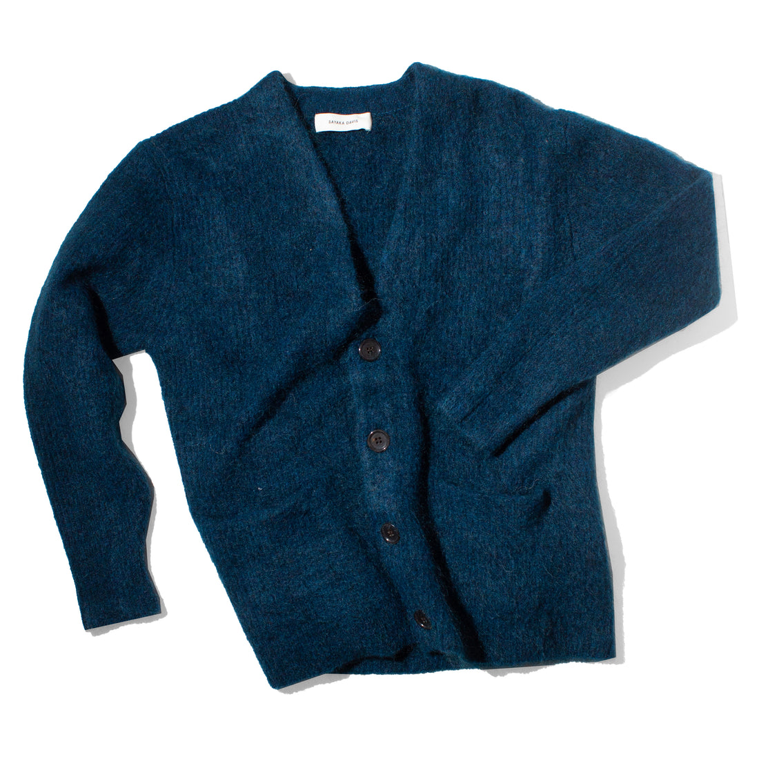 Sayaka Davis Mohair Cardigan in Midnight Blue