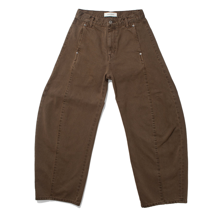 Sayaka Davis Barrel Denim Pant in Brown