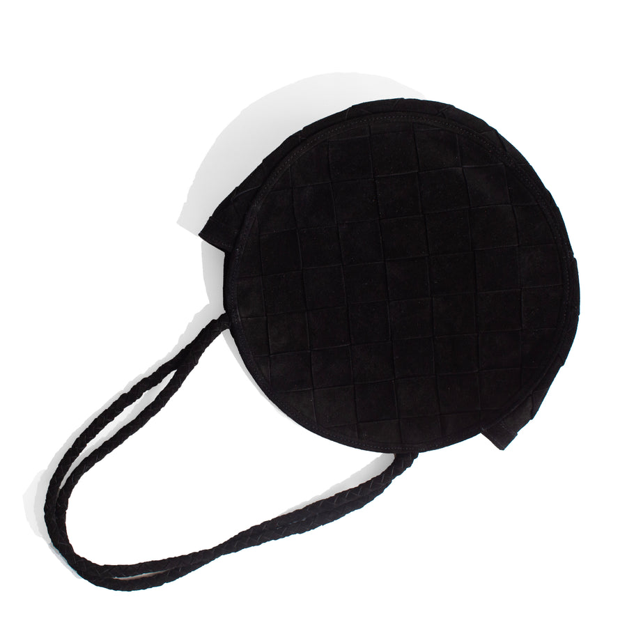 Bembien Emilia Bag Grande Weave in Black Suede