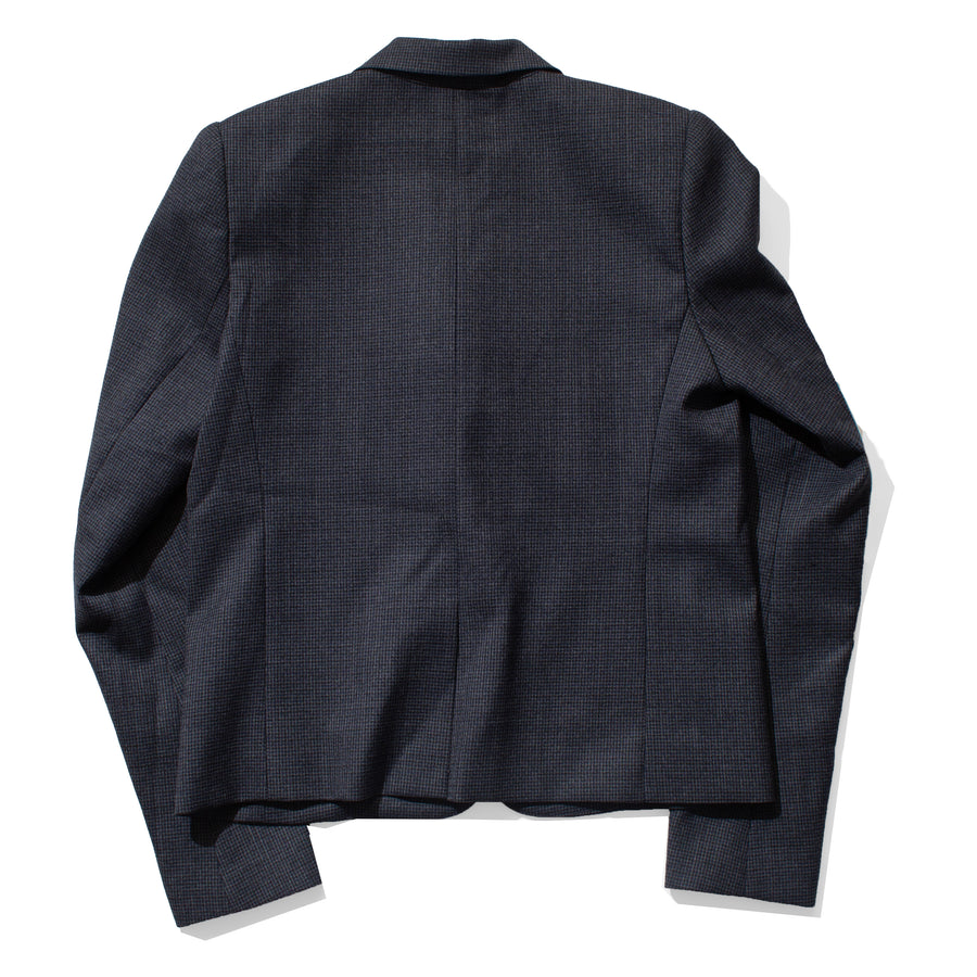 Kallmeyer Iman Shrunken Blazer in Navy Houndstooth