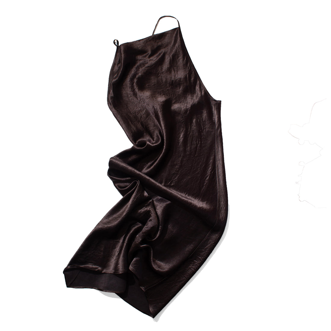 Nomia Crossback Halter Dress in Dark Brown