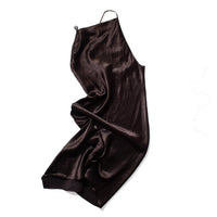 Nomia Crossback Halter Dress in Dark Brown