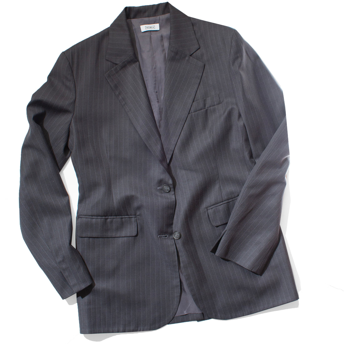Nomia Oversize Blazer in Charcoal Pinstripe