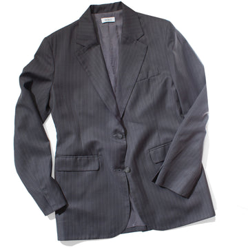 Nomia Oversize Blazer in Charcoal Pinstripe