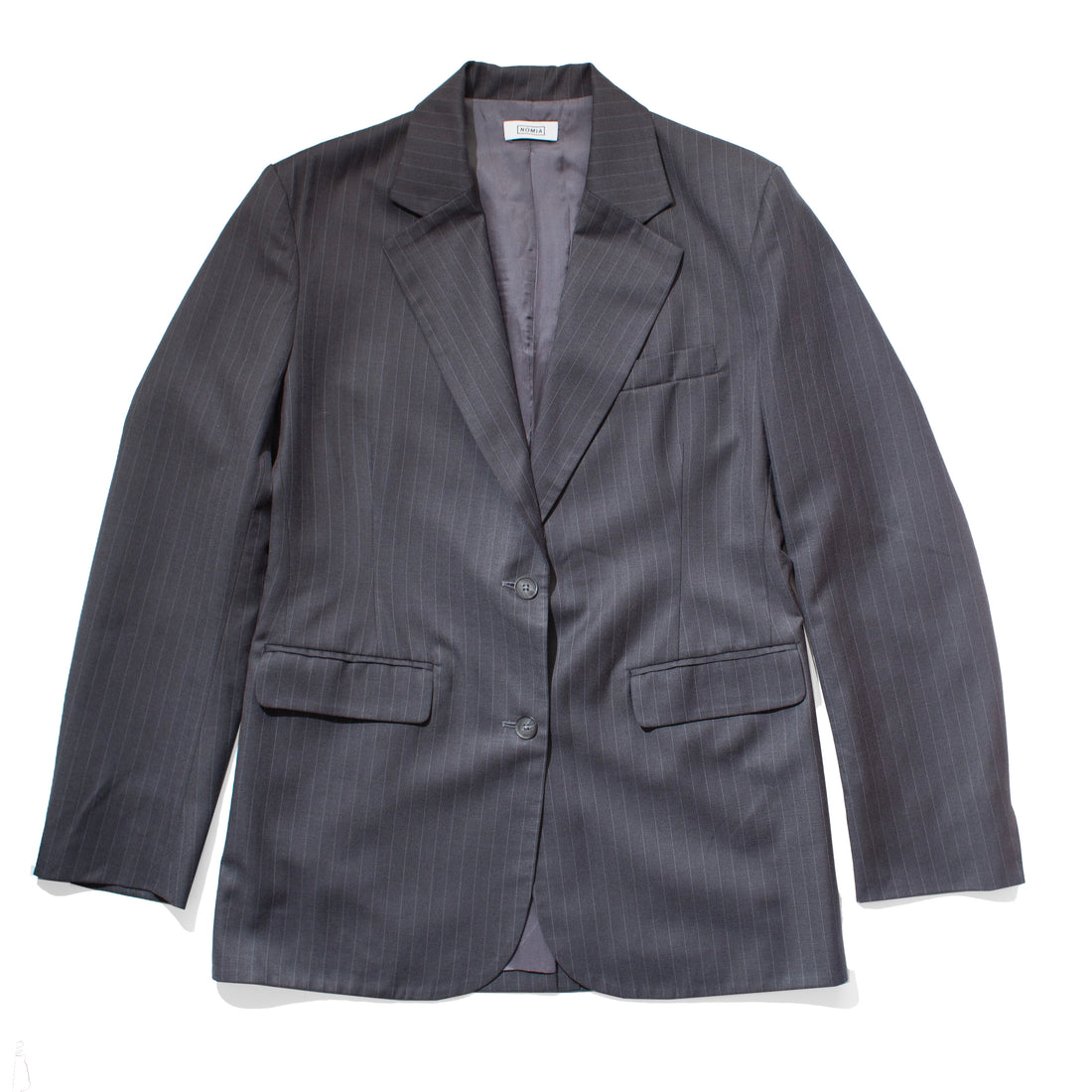 Nomia Oversize Blazer in Charcoal Pinstripe